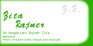 zita rajner business card